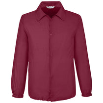 Team 365 Unisex Sport Maroon Zone Protect Coaches Jacket