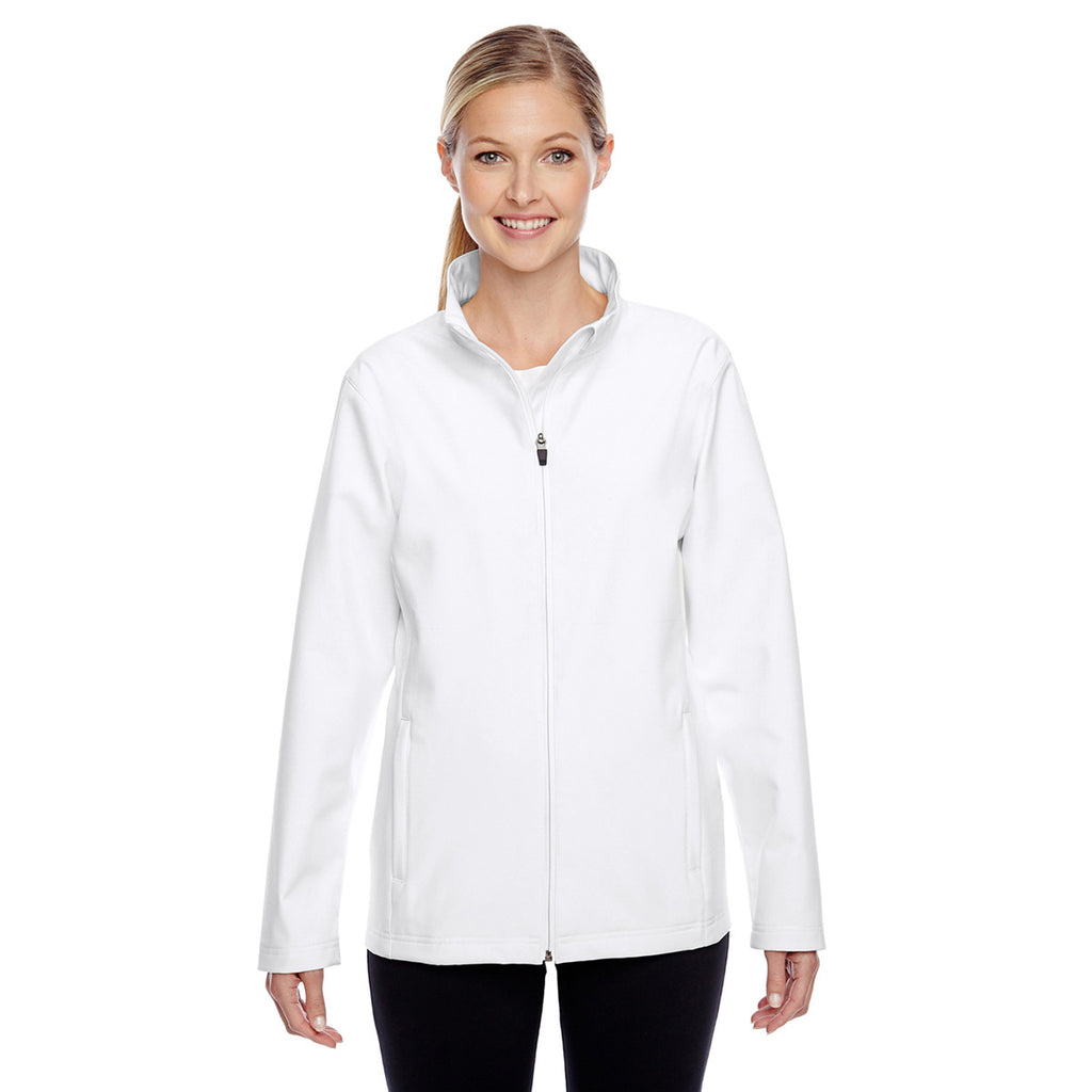Team 365 Women's White Leader Soft Shell Jacket
