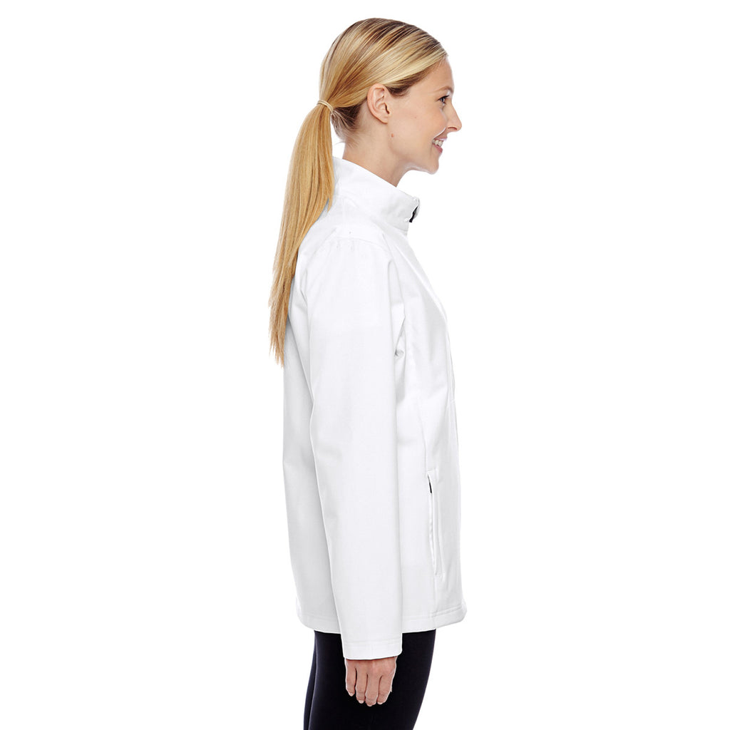 Team 365 Women's White Leader Soft Shell Jacket