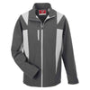 Team 365 Men's Sport Graphite/Sport Silver Icon Colorblock Soft Shell Jacket
