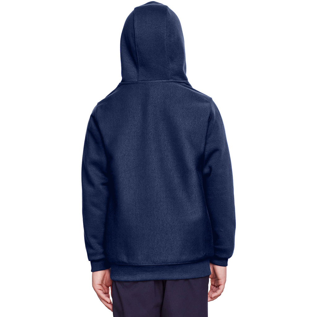 Team 365 Youth Sport Dark Navy Zone HydroSport Heavyweight Pullover Hooded Sweatshirt