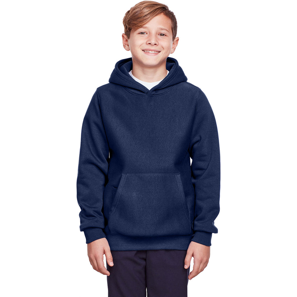 Team 365 Youth Sport Dark Navy Zone HydroSport Heavyweight Pullover Hooded Sweatshirt