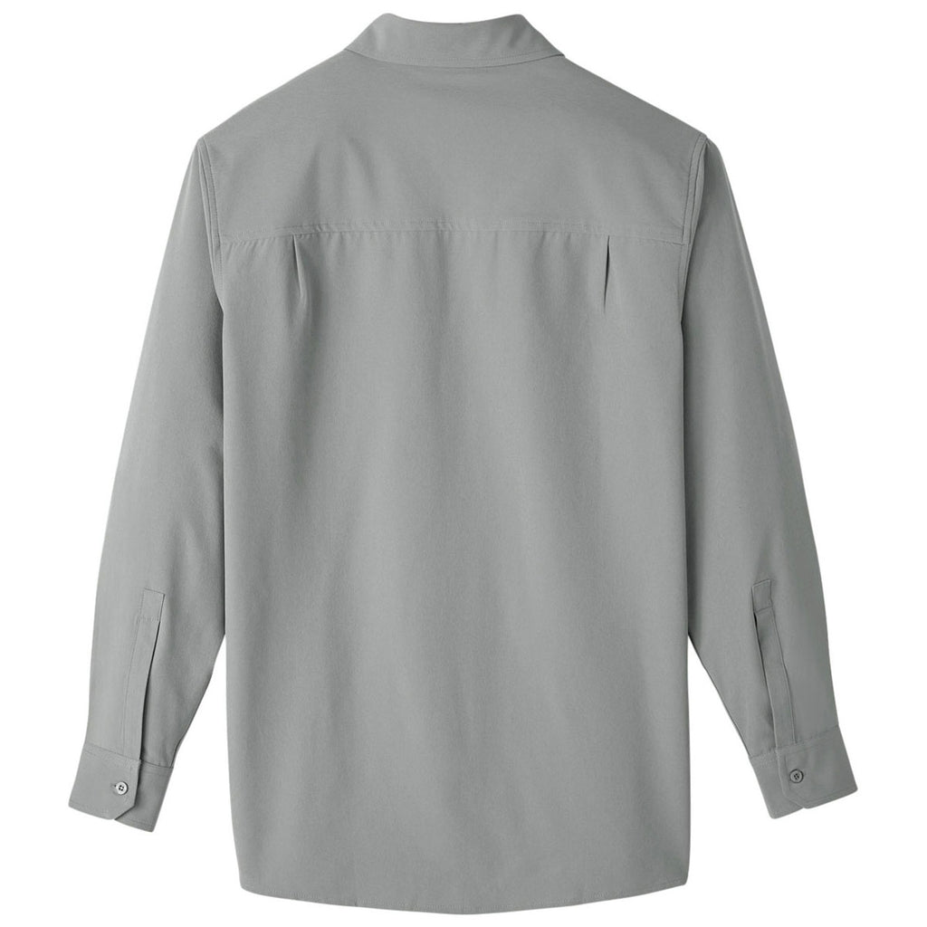 UltraClub Men's Silver Bradley Performance Woven Shirt