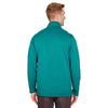 UltraClub Men's Jade Heather Coastal Pique Fleece Quarter-Zip