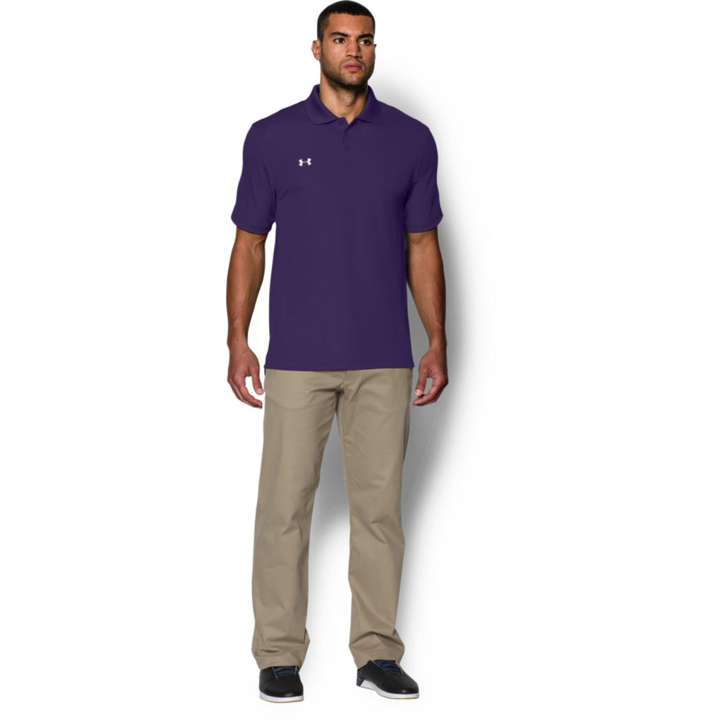 Under Armour Men's Purple Performance Team Polo