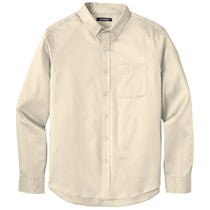 Port Authority Men's Ecru Long Sleeve SuperPro React Twill Shirt