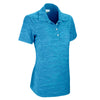 Greg Norman Women's Atlantic Blue Heather Play Dry Solid Polo