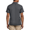 Dickies Men's Charcoal Short Sleeve Slim Fit Flex Twill Work Shirt