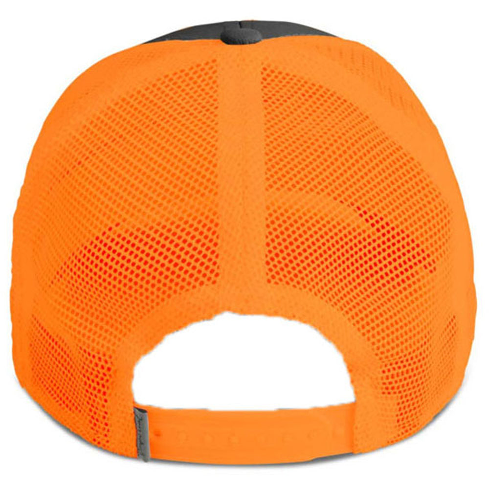 Imperial Dark Grey Neon Orange Structured Performance Meshback Cap