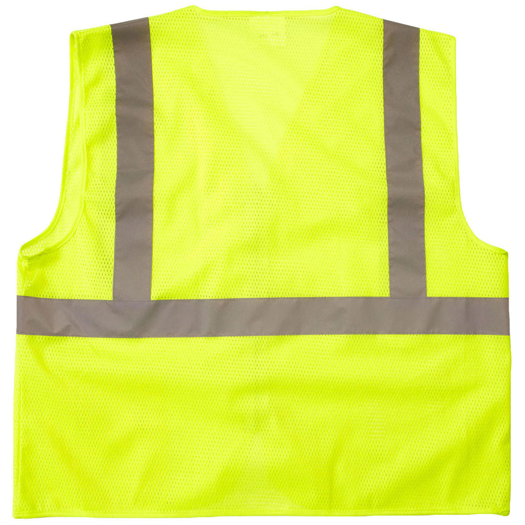 Xtreme Visibility Unisex Yellow Value Class 2 Zip Mesh Vest