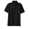 Port Authority Youth Black Pique Knit Polo
