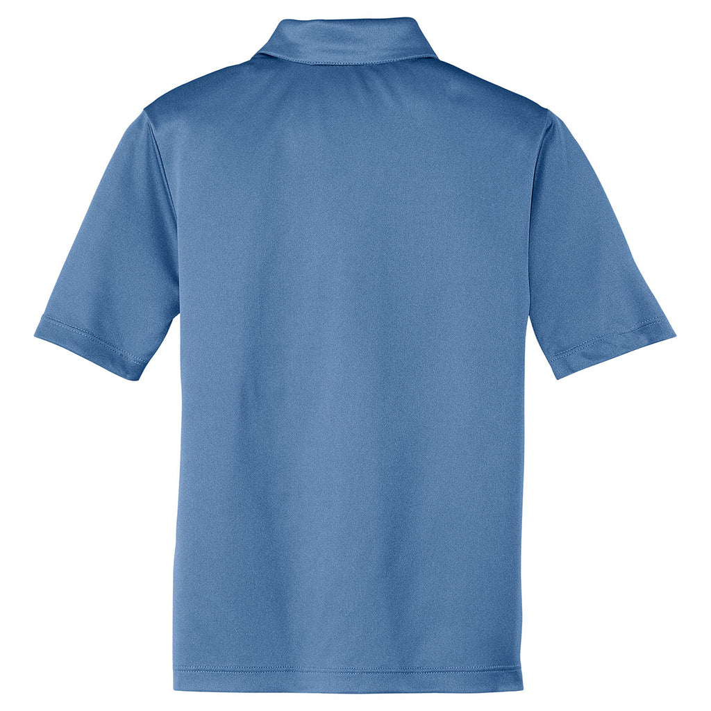 Port Authority Youth Carolina Blue Silk Touch Performance Polo