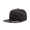 Yupoong Black Unstructured 5-Panel Snapback Cap
