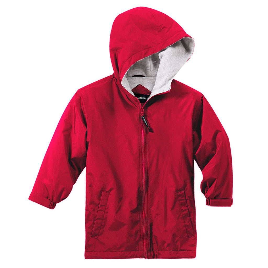 Port Authority Youth Red/Light Oxford Team Jacket