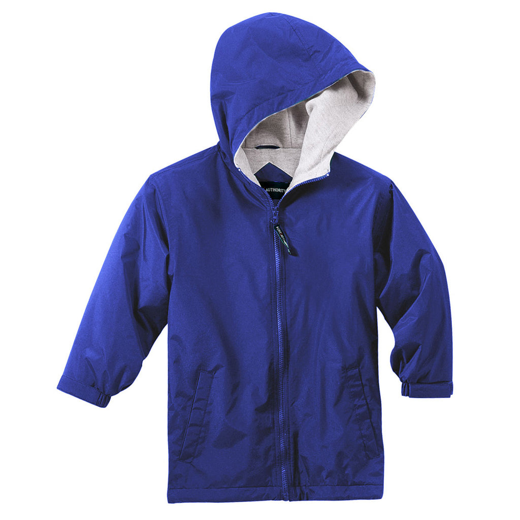 Port Authority Youth Royal/Light Oxford Team Jacket