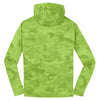 Sport-Tek Youth Lime Shock Sport-Wick CamoHex Fleece Hooded Pullover