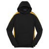 Sport-Tek Youth Black/Gold Sleeve Stripe Pullover Hooded Sweatshirt