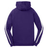 Sport-Tek Youth Purple/White Sleeve Stripe Pullover Hooded Sweatshirt