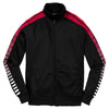 Sport-Tek Youth Black/ True Red Dot Sublimation Tricot Track Jacket
