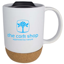 Gold Bond Inc White 14 oz Ceramic Cork Bottom Mug