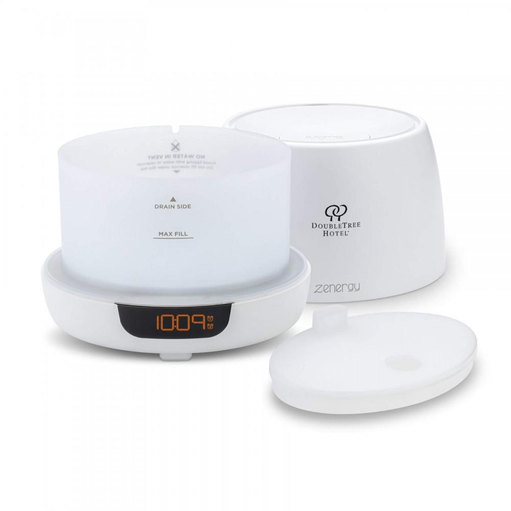 iHome White Aromatherapy Essential Oil Diffuser Alarm Clock With Sound Therapy