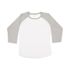 LAT Women's White/Vintage Heather Baseball Fine Jersey T-Shirt
