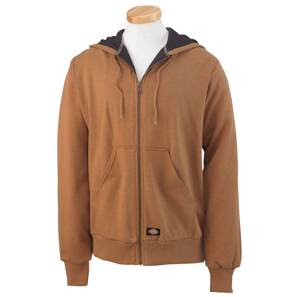 Dickies Men's Brown Duck Thermal-Lined Fleece Jacket