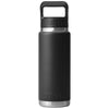 YETI Black Rambler 26 oz Water Bottle W/Straw Cap